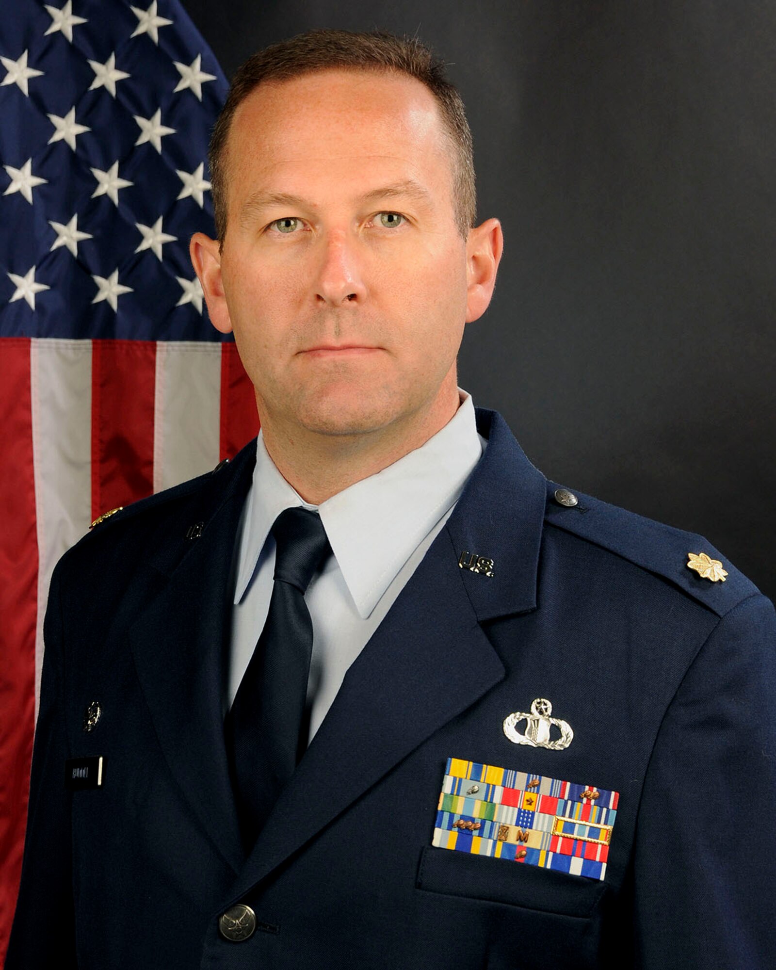 U.S. Air Force Maj. Walter Hummel, commander of the 245th Air Traffic Control Squadron at McEntire Joint National Guard Base, South Carolina Air National Guard, poses for his portrait, March 5, 2014.  (U.S. Air National Guard photo by Tech. Sgt. Caycee Watson/Released)