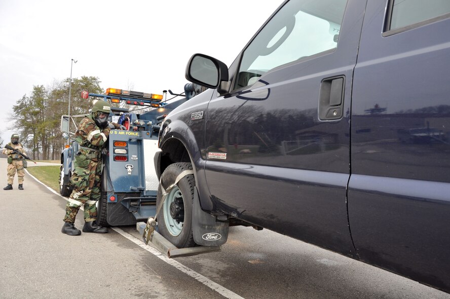 Members of the 927th Mission Support Group, MacDill AFB, Florida received valuable training on mission essential tasks and combat survival skills at Alpena CRTC May 5-9. The group of 50 reservists participated in scenarios simulating situations Airmen could experience in a deployed environment. (U.S. Air Force photo by Capt. Joe Simms)