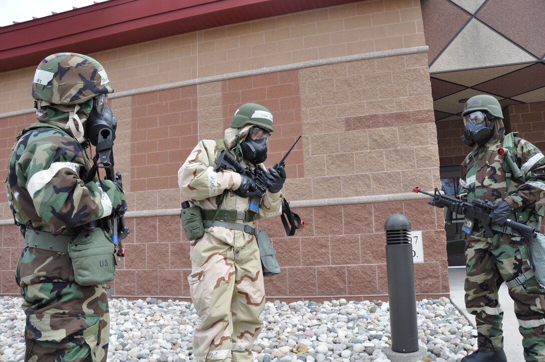 Members of the 927th Mission Support Group, MacDill AFB, Florida received valuable training on mission essential tasks and combat survival skills at Alpena CRTC May 5-9. The group of 50 reservists participated in scenarios simulating situations Airmen could experience in a deployed environment. (U.S. Air Force photo by Capt. Joe Simms)