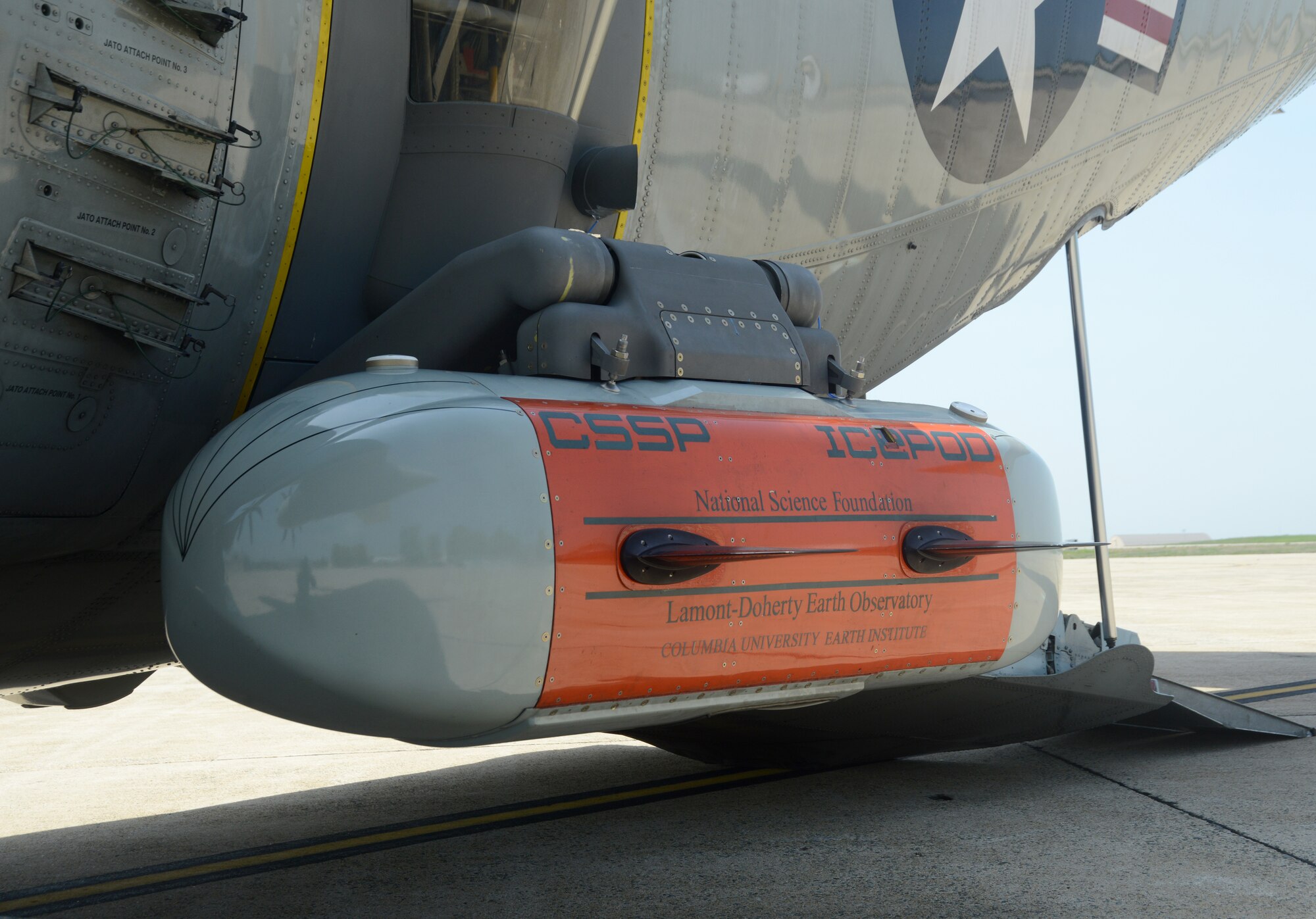 The New York Air National Guard's 109th Airlift Wing provided a rare opportunity to get an inside view of the Guard's polar mission and their signature ski-equipped LC-130H Hercules "SkiBird" aircraft during a visit to Joint Base Andrews, Md., May 8, 2014. (U.S. Air National Guard photo by Senior Airman John Hillier/Released)