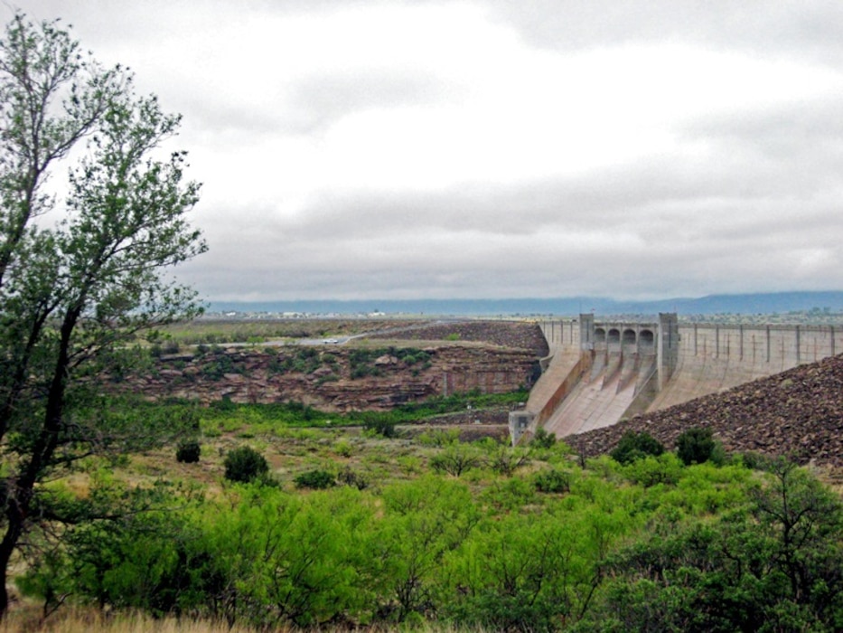 CONCHAS DAM, N.M., -- The Albuquerque District was established with the construction of the dam in the 1930s. This photo of the dam was taken at the 75th anniversary celebration of the District's establishment. Photo by Corinne O'Hara, May 14,2010.