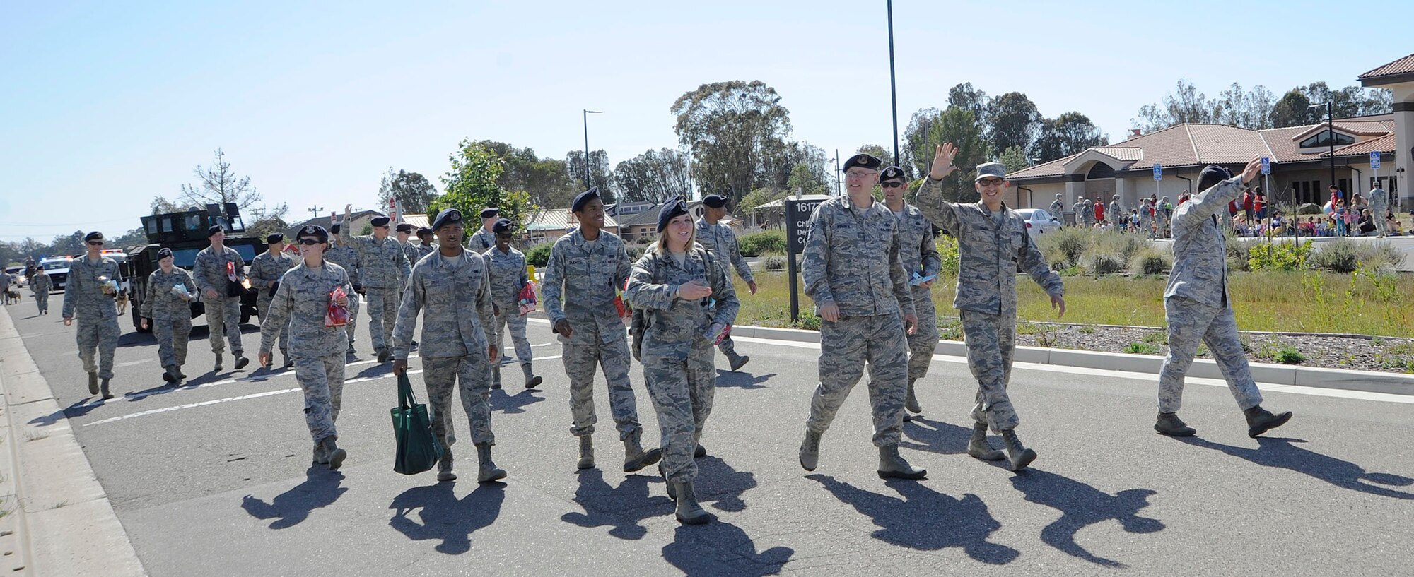 Members of the 30th Security Forces Squadron participated a parade on the afternoon of May 12 in honor of National Police Week. (U.S. Air Force photo by/Staff Sgt. Erica Picariello)