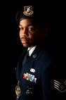 Staff Sgt. David Wallace III, 91st Security Forces Group plans and programs section, poses for a photo at Minot Air Force Base, N.D., May 9, 2014. Wallace was named one of 12 Outstanding Airmen of the Year for 2014. (U.S. Air Force photo/Senior Airman Brittany Y. Auld)