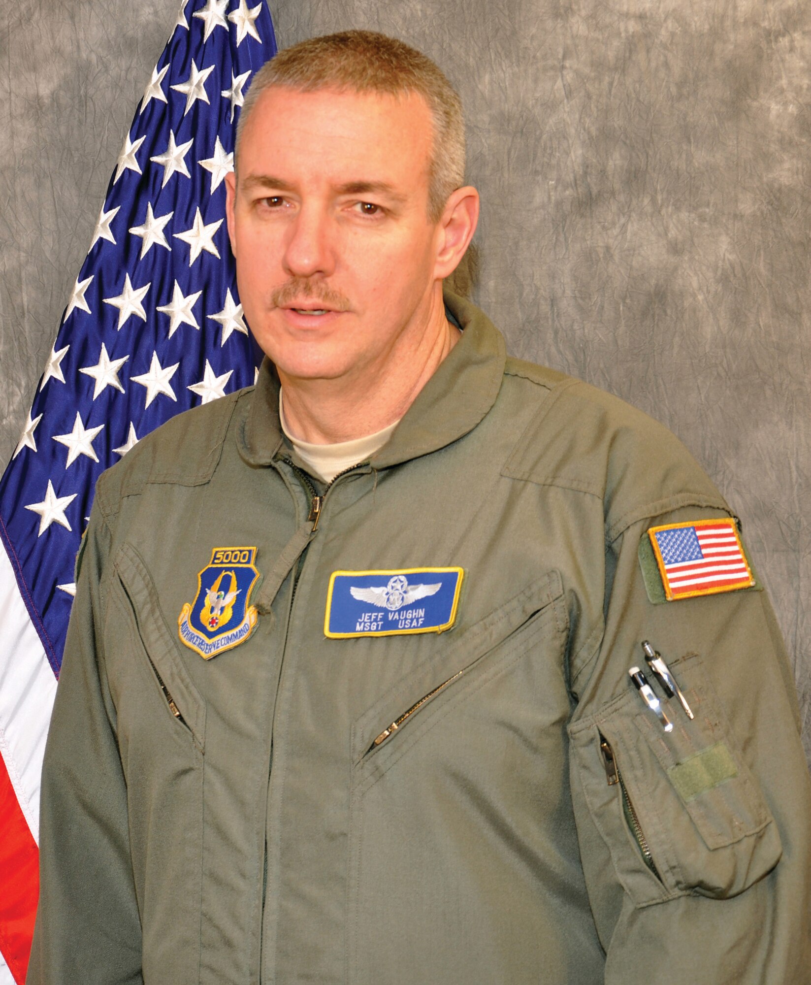 WRIGHT-PATTERSON AIR FORCE BASE, Ohio – Master Sgt. Jeffery Vaughn, 89th Airlift Squadron evaluator loadmaster, is the 445th Airlift Wing Senior NCO of the Quarter, second quarter. (U.S. Air Force photo/Maj. Demetrius Smith)