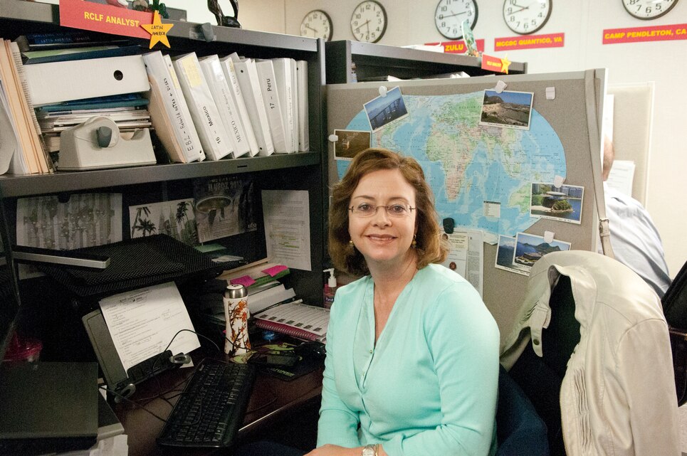 Denise Slater, the Latin America and Cultural Analyst for the Center of Advanced Operational Culture Learning for the Regional Cultural and Language Familiarization Program.