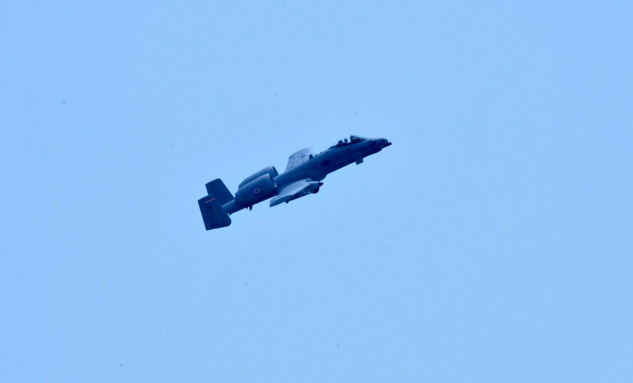 Col. Mark W. Anderson, 188th Fighter Wing commander, flies his final training mission in an A-10C Thunderbolt II “Warthog”, at Ebbing Air National Guard Base, Fort Smith, Arkansas, May 12, 2014. The ceremonial "fini" flight was Anderson’s final sortie until he flies the last A-10 out of Ebbing ANG Base June 7, 2014, following the wing’s conversion ceremony. The 188th will convert from a fighter mission to a remotely piloted aircraft (MQ-9 Reapers), targeting, intelligence, surveillance and reconnaissance mission. (U.S. Air National Guard photo by Tech. Sgt. Josh Lewis/released)  