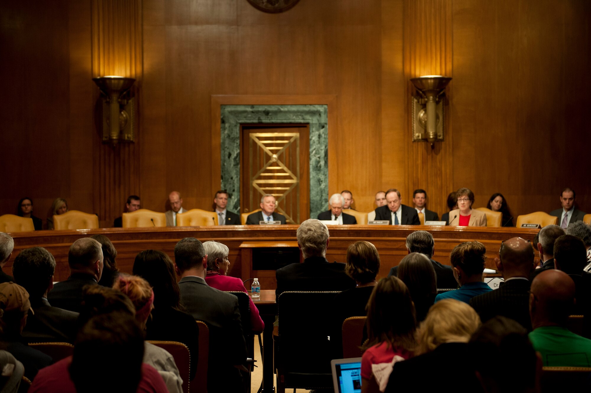 Dr. David Walker testifies before the Senate Appropriations Subcommittee on Defense on the Fiscal Year 2015 Air Force Science and Technology Program, May 14, 2014, in Washington, D.C. Walker is the deputy assistant secretary of the Air Force for science, technology and engineering. (U.S. Air Force photo/Staff Sgt. Carlin Leslie)