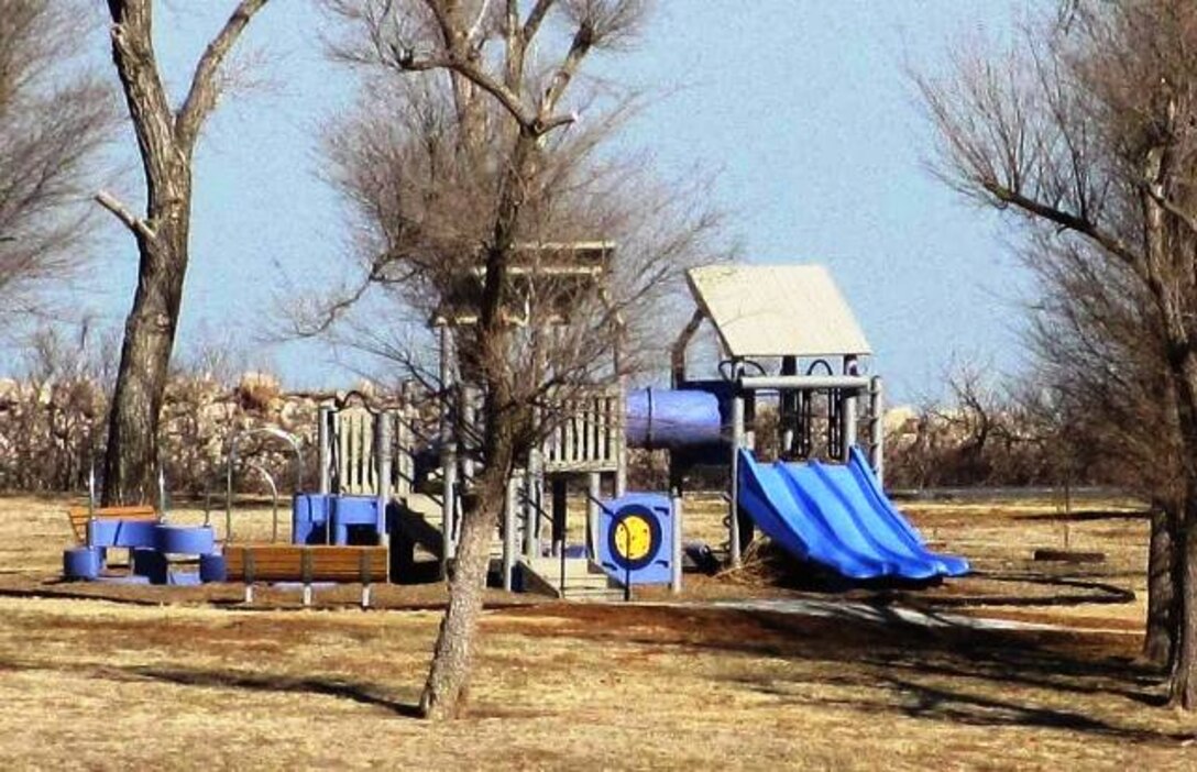 The new handicap accessible playground at the Canadian Day Use Area at Canton Lake.
