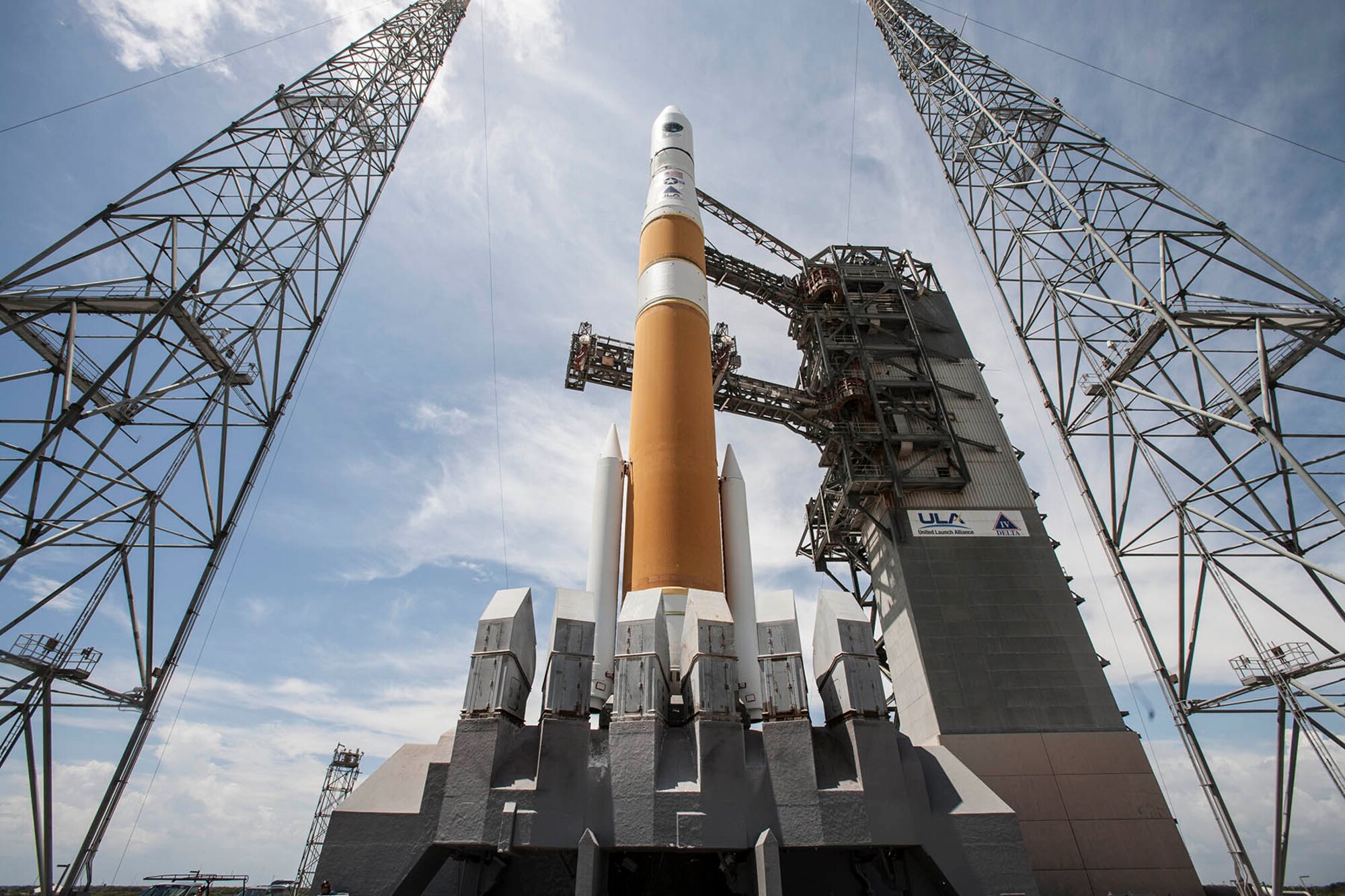 A Delta IV rocket stands ready to launch GPS IIF-6 into orbit, May 15. (Photo courtesy of United Launch Alliance)