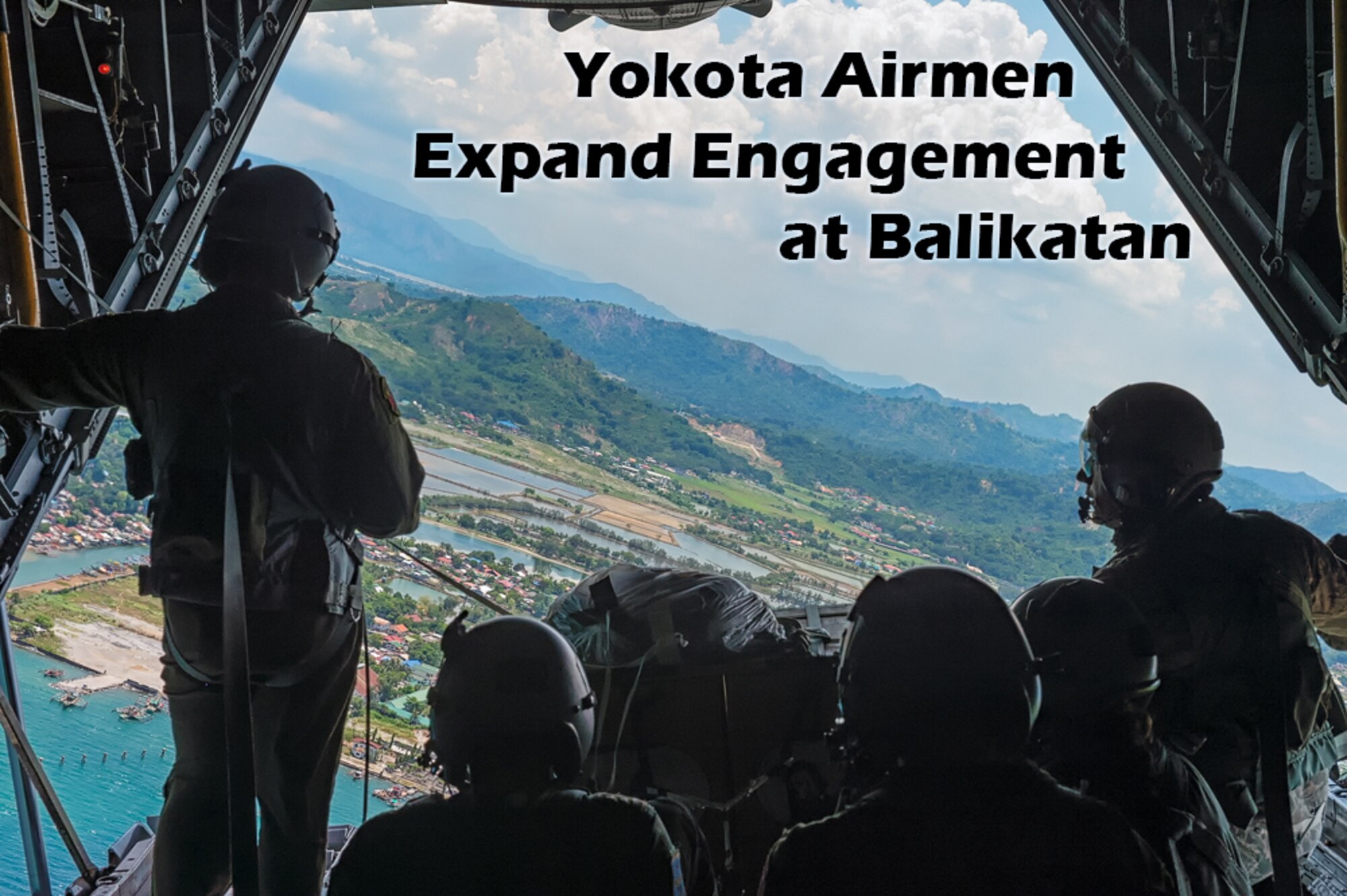 U.S. Air Force loadmasters assigned to the 36th Airlift Squadron, Yokota Air Base, Japan, and Philippine Navy personnel prepare to deploy a low-cost, low-altitude (LCLA) bundle from a U.S. Air Force C-130H aircraft during Exercise Balikatan near Subic Bay, Republic of the Philippines May 14, 2014. Aircrews from the 36th AS demonstrated the unique LCLA airdrop technique alongside Republic of the Philippine counterparts in order to practice the ability to deliver humanitarian aid and supplies to remote regions. (Courtesy photo by U.S. Air Force Maj. Teodoro Apalisok)
