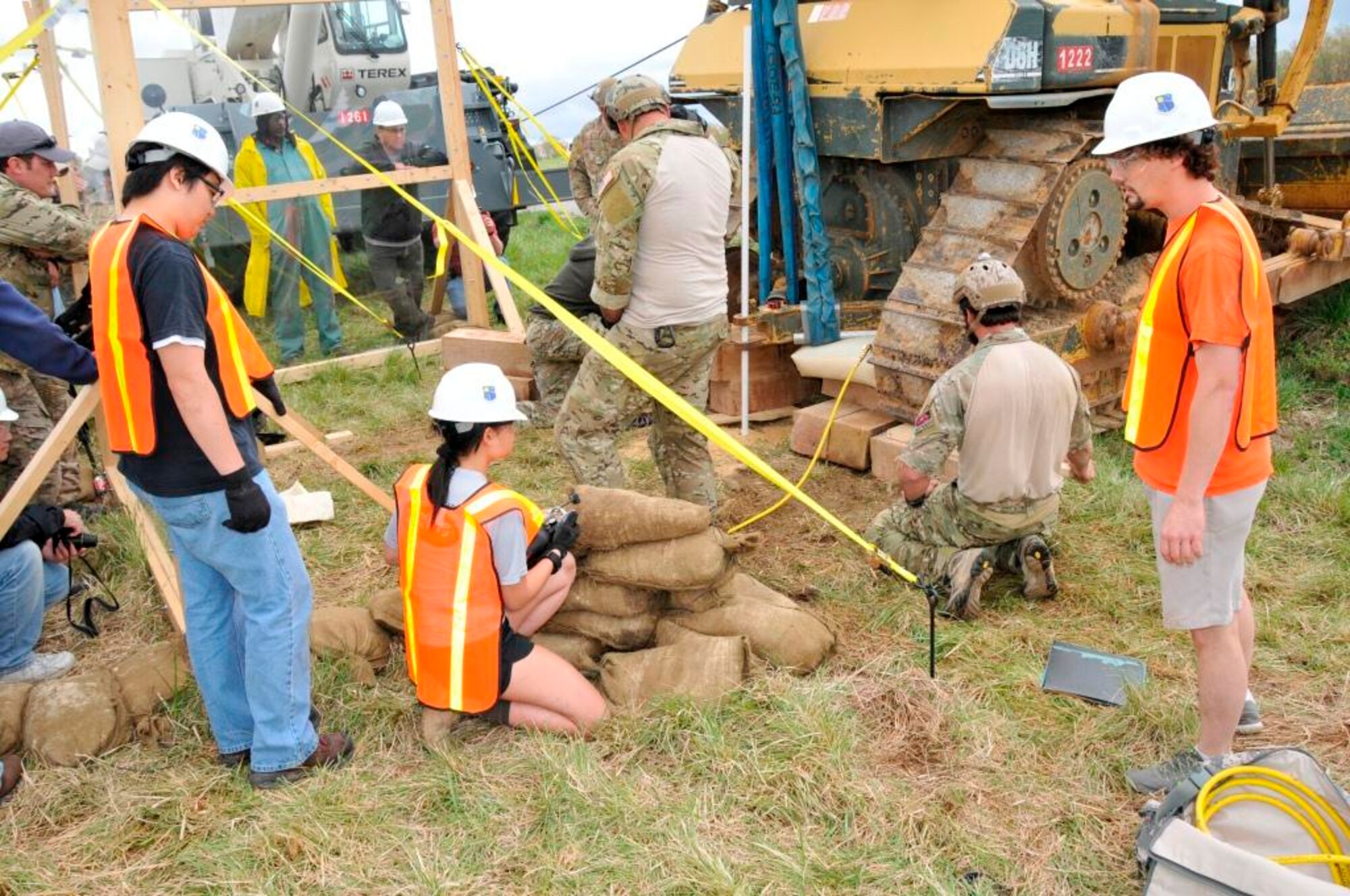 A team from Auburn University works on its engineering design solution at the 3rd Annual Air Force Research Laboratory Collegiate and Service Academy Engineering Design Competition held at Arnold Air Force Base, Tenn.  Auburn beat 16 other teams to win the collegiate competition. (Courtesy photo)