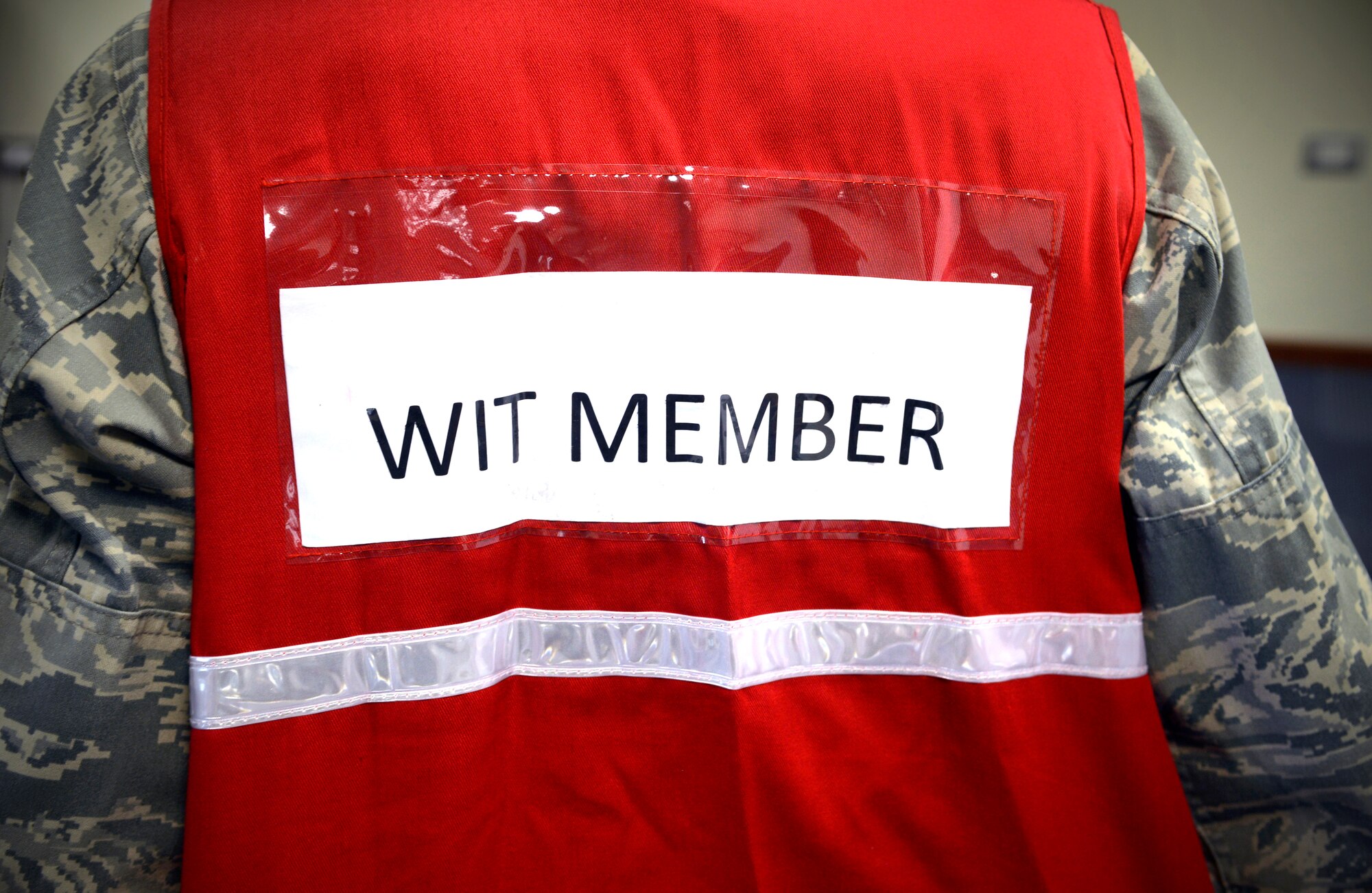 The 31st Fighter Wing Inspector General’s office relies on a robust inspection team of 10 core IG members and approximately 190 other wing inspection team members, who can be identified by their red vests. Inspections are now designed to enable commanders to find and fix programs locally with reduced reliance on external inspections and instead rely on subject matter experts within the wing. (U.S. Air Force photo 