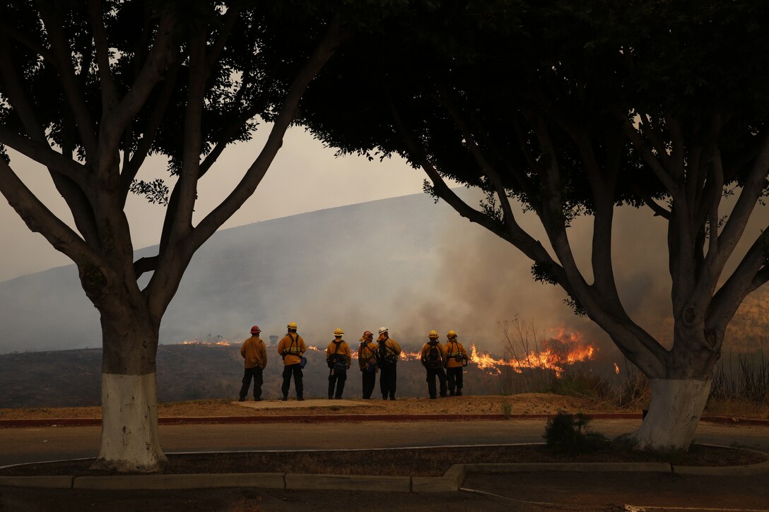 CAMP PENDLETON, Calif. - The Las Pulgas fire first reported at 3:15 p.m Thursday has grown to 8,000 acres burned and 5% containment.

The Tomahawk fire is currently listed at 6,500 acres and 15% containment.

The evacuation orders for Camp Las Pulgas, Camp Margarita, Camp Las Flores and the MASS-3 remain in effect.

The Las Pulgas gate remains closed to all traffic except emergency vehicles. Stuart Mesa Road north of Assault Craft Unit-5, Basilone Road from Marine Corps Air Station Camp Pendleton to Camp Horno, and well as Las Pulgas Road remain closed. Ammunition Road aboard Naval Weapons Station Fallbrook is also still closed.