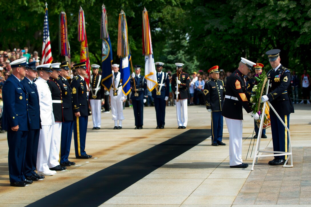 Marine Corps Sgt. Maj. Bryan B. Battaglia, Left, Senior Enlisted ...