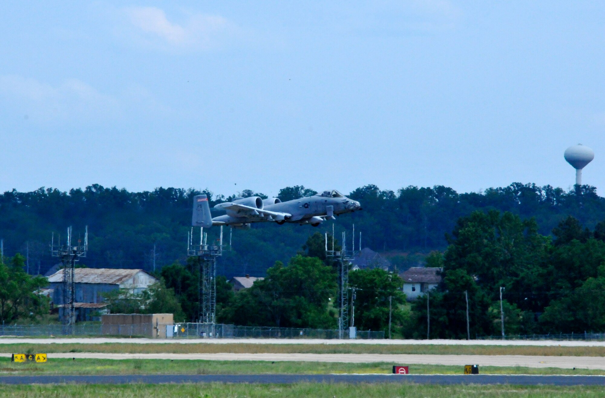 Maj. Doug Davis, 188th Detachment 1 commander, and Lt. Col. Marty Dahlem, 188th Operations Support Squadron commander, flew the 188th Fighter Wing’s final A-10 Thunderbolt II “Warthog” training mission May 16, 2014, at Ebbing Air National Guard Base, Fort Smith, Arkansas. (U.S. Air National Guard photo by Tech Sgt. Josh Lewis/released)
