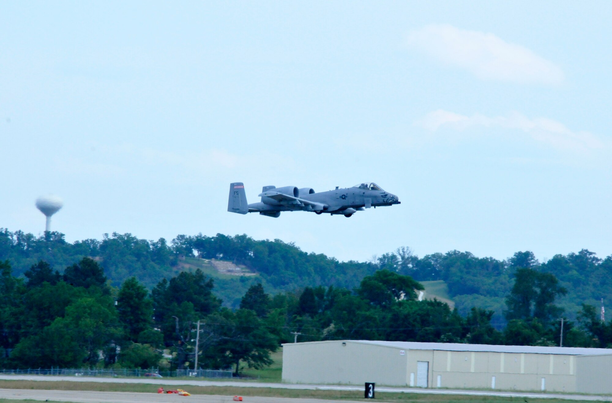 Maj. Doug Davis, 188th Detachment 1 commander, and Lt. Col. Marty Dahlem, 188th Operations Support Squadron commander, flew the 188th Fighter Wing’s final A-10 Thunderbolt II “Warthog” training mission May 16, 2014, at Ebbing Air National Guard Base, Fort Smith, Arkansas. (U.S. Air National Guard photo by Tech Sgt. Josh Lewis/released)
