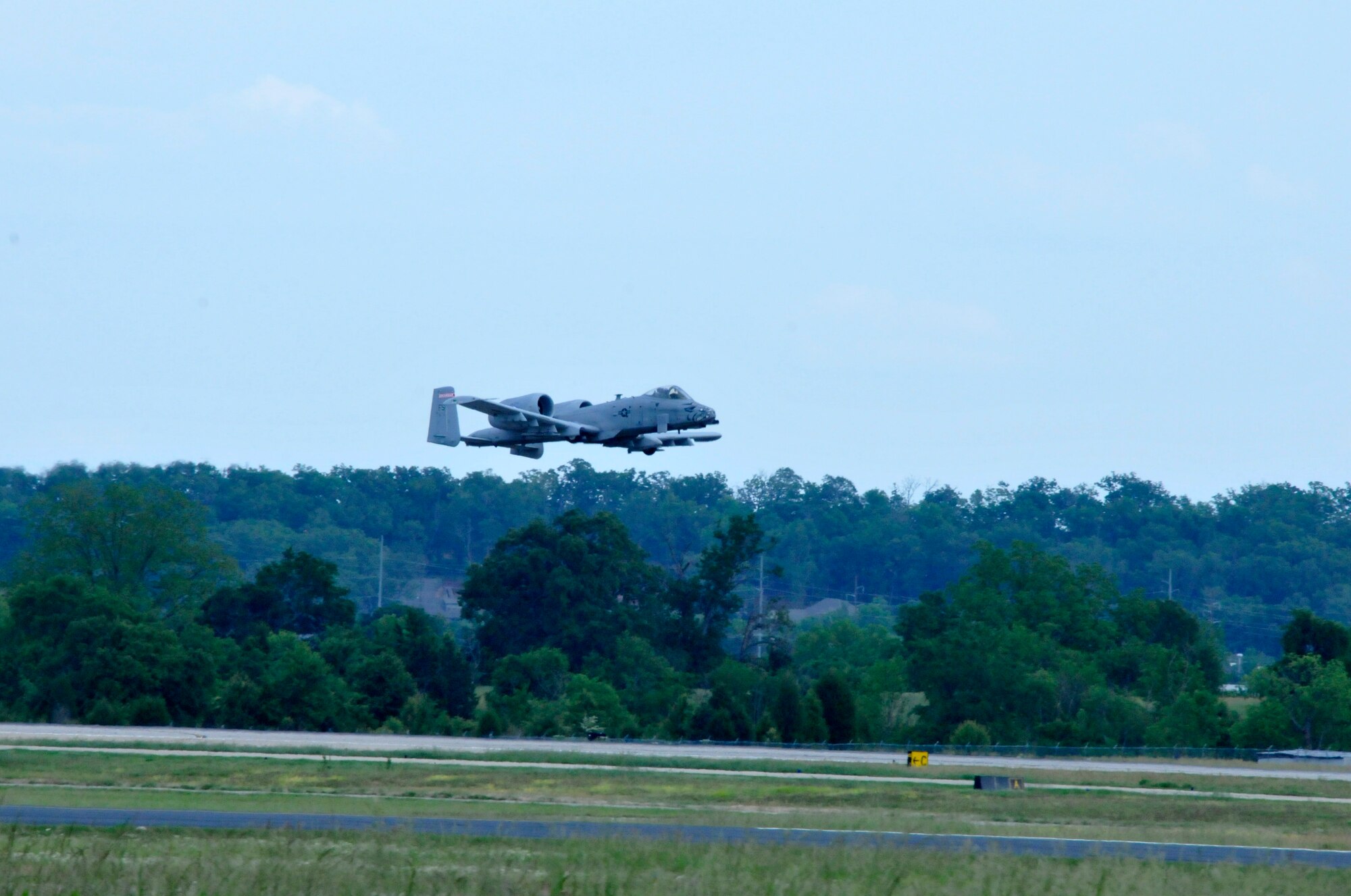 Maj. Doug Davis, 188th Detachment 1 commander, and Lt. Col. Marty Dahlem, 188th Operations Support Squadron commander, flew the 188th Fighter Wing’s final A-10 Thunderbolt II “Warthog” training mission May 16, 2014, at Ebbing Air National Guard Base, Fort Smith, Arkansas. (U.S. Air National Guard photo by Tech Sgt. Josh Lewis/released)
