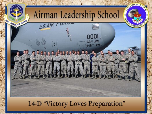 Congratulations to the Airmen who graduated Julius A. Kolb Airman Leadership School May 15, 2014, at Joint Base Lewis-McChord, Wash. (Courtesy photo)