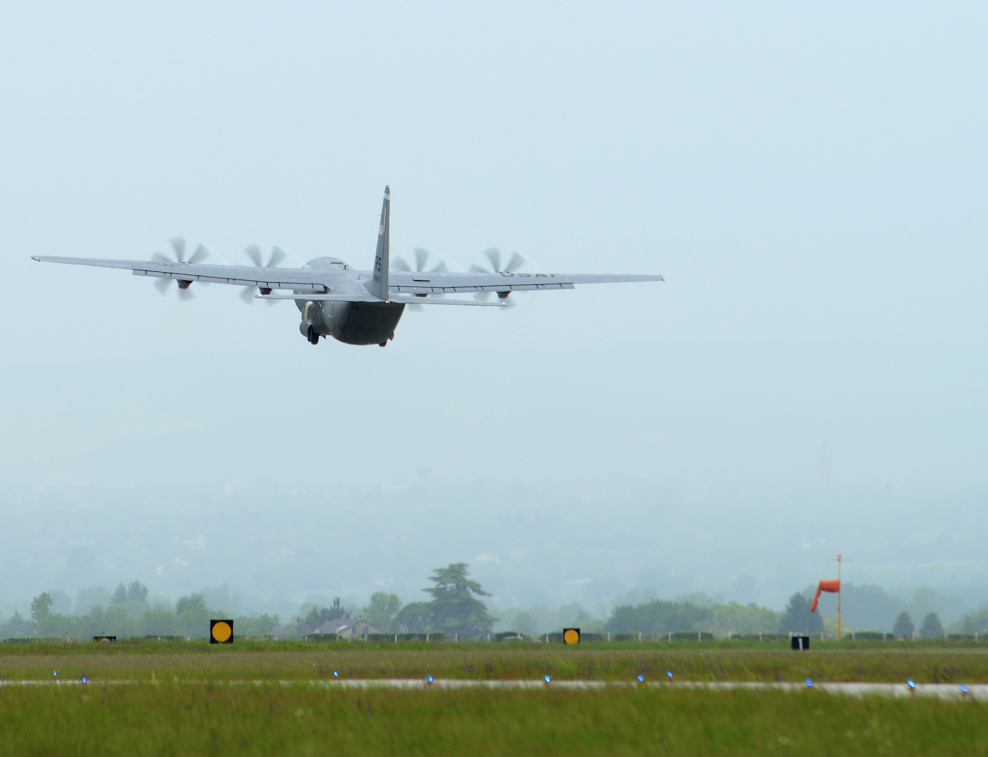 Approximately 150 U.S. Army Soldiers from the 173rd Infantry Brigade Combat Team, Airborne, out of Vicenza, Italy, depart from Aviano Air Base, Italy, April 28, 2014. The Soldiers will conduct joint NATO training, a first in a series of expanded U.S. land force training activities in Poland, Lithuania, Latvia and Estonia, scheduled for the next few months. (U.S. Air Force photo Staff Sgt. R.J. Biermann/Released)

