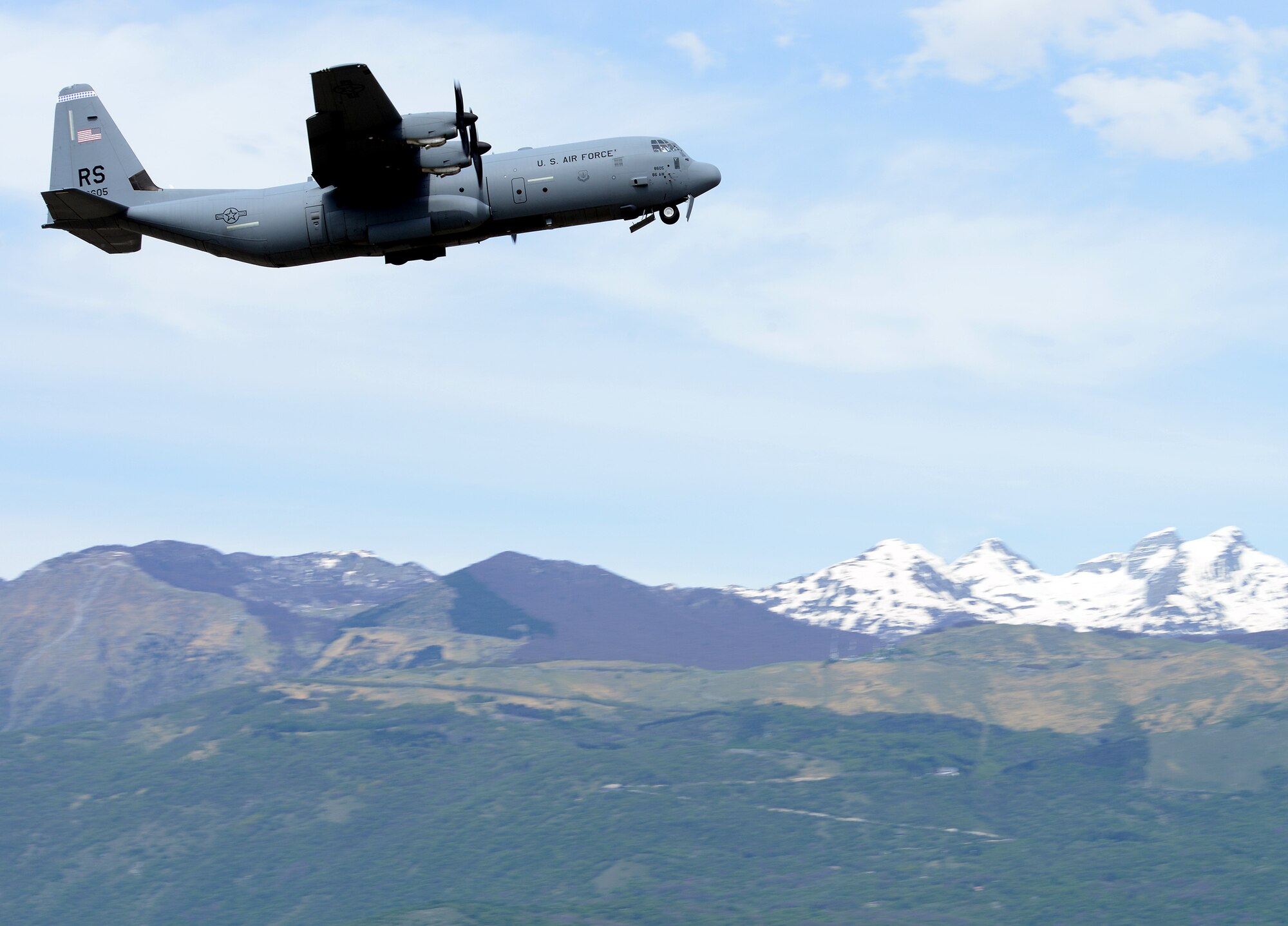 Approximately 150 U.S. Army Soldiers from the 173rd Infantry Brigade Combat Team, Airborne, out of Vicenza, Italy, depart from Aviano Air Base, Italy, April 28, 2014. The Soldiers will conduct joint NATO training, a first in a series of expanded U.S. land force training activities in Poland, Lithuania, Latvia and Estonia, scheduled for the next few months. (U.S. Air Force photo Staff Sgt. R.J. Biermann/Released)
