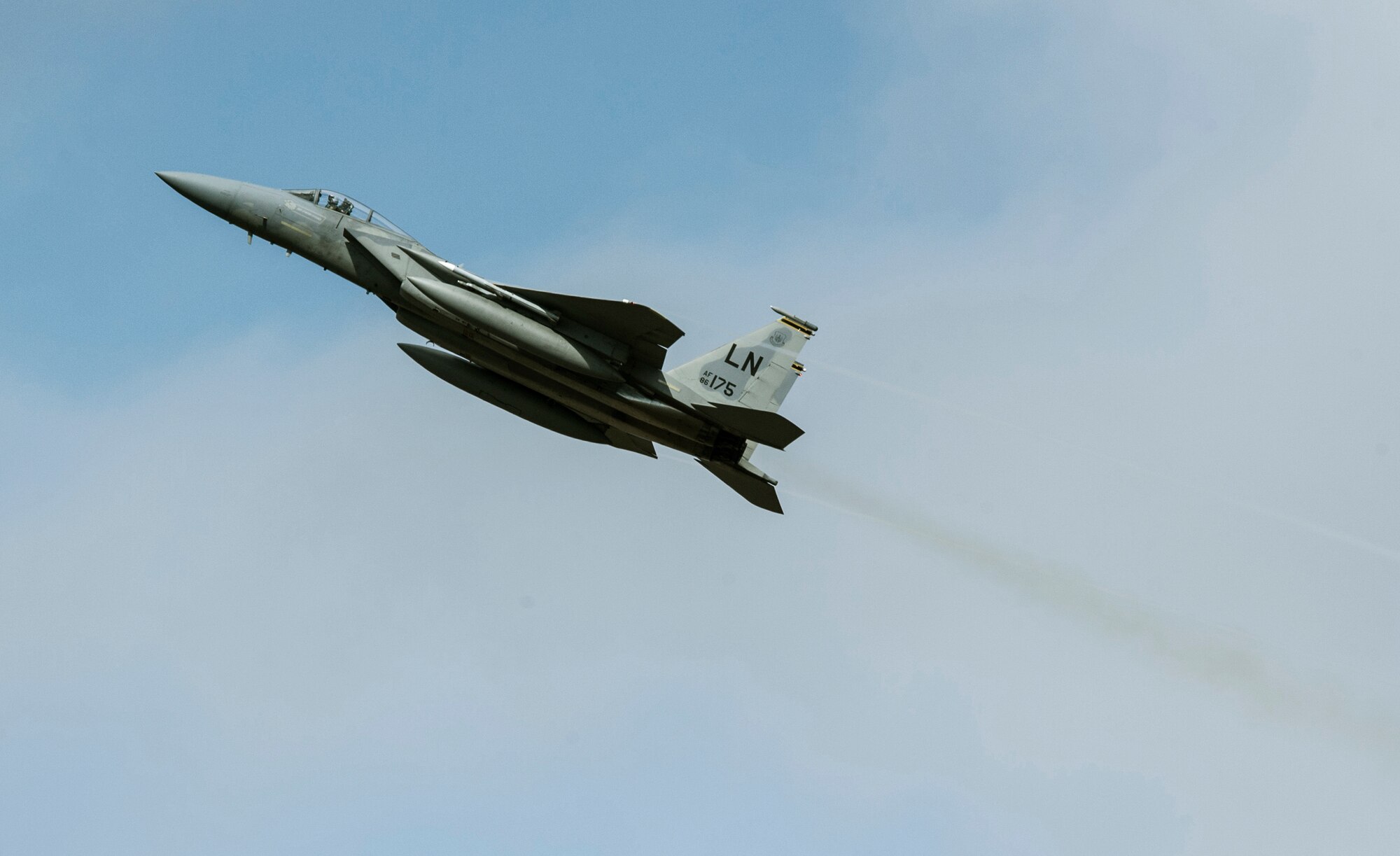 KEFLAVIK, Iceland – An F-15C Eagle assigned to the 48th Air Expeditionary Group takes off at Keflavik International Airport May 15, 2014. The group is deployed for Icelandic Air Policing, which is part of NATO’s commitment to keep Iceland’s airspace safe and secure. (U.S. Air Force photo/Tech. Sgt. Benjamin Wilson)(Released)
