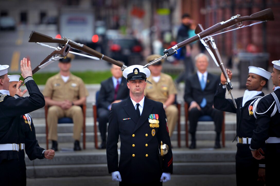 The Navy celebrates 120 years of the chief petty officer rank during a ceremony at the U.S. Navy Memorial in Washington. D.C., April 1, 2013. Chiefs have been charged with leading sailors since the creation of the rank in 1893.  
