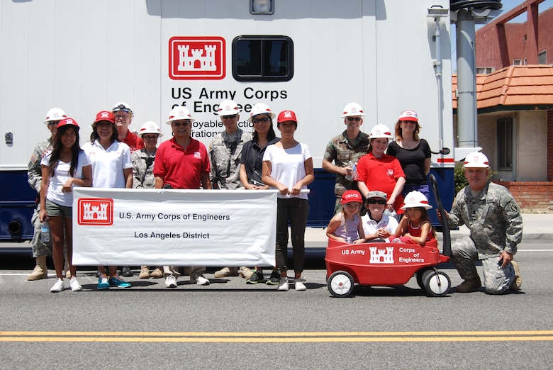 Family and friends join members of the Los Angeles District to participate in the nation's longest-running annual Armed Forces Day Parade held May 17 in Torrance, Calif.
