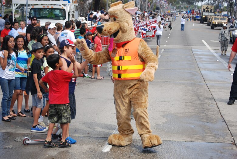 Waving, high-fiving and posing for photos along the way, Bobber the Water Safety Dog delivered his message to be safe in and around water and to follow his four golden rules: learn to swim well; don’t swim in water over your head; always have an adult with you; and wear a life jacket.
