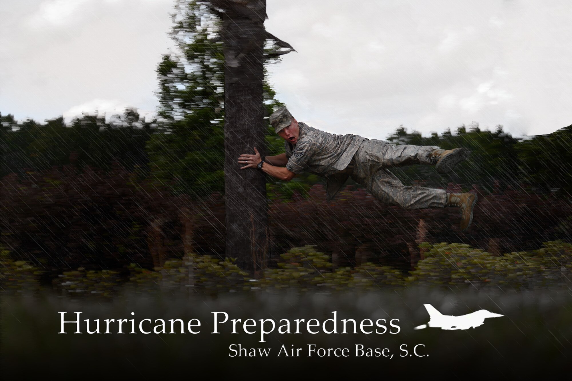 From coast to coast, National Hurricane Preparedness Week will be observed May 25-31. During this time Shaw Air Force Base, S.C. Airmen, to include the 20th Operations Support Squadron, will prepare for the worst, running mock scenarios and learning from the past. (U.S Air Force photo illustration by Airman 1st Class Jensen Stidham/Released)