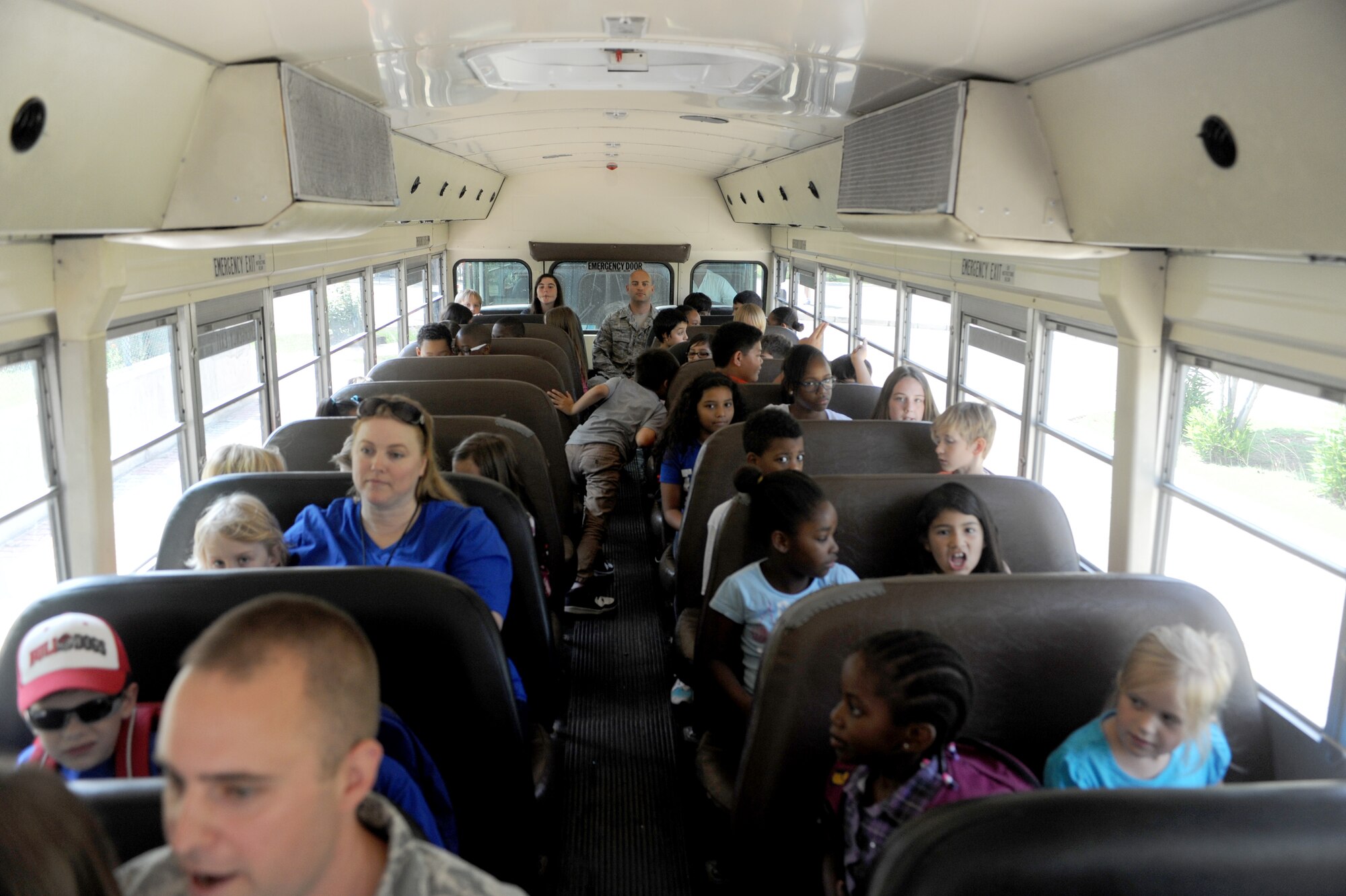 Incirlik Unit School students participate in Job Shadow Day May 16, 2014, Incirlik Air Base, Turkey. During Job Shadow Day, students toured several base agencies before going to work centers individually to shadow someone at work. (U.S. Air Force photo by Tech. Sgt. Dallas Edwards/Released)