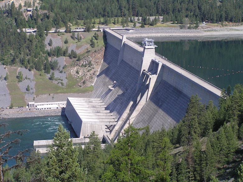 Libby Dam on the Kootenai River near Libby, Montana