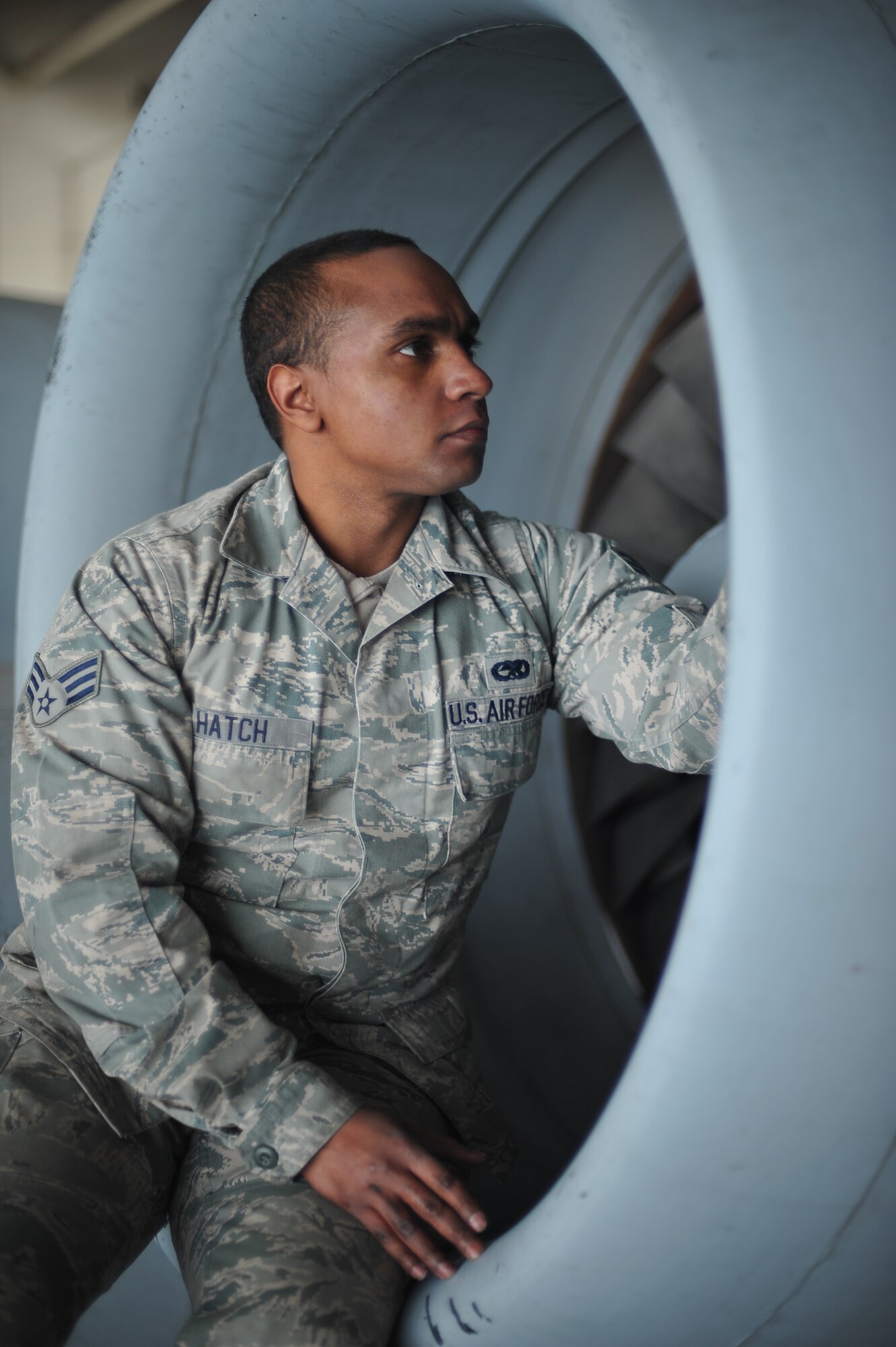 U.S. Air Force Senior Airman Bennie Hatch, 355th Aircraft Maintenance Squadron crew chief from Davis-Monthan Air Force Base, Ariz., performs a preflight inspection on an A-10 Thunderbolt II during RED FLAG-Alaska 14-1 May 20, 2014, Eielson Air Force Base, Alaska. When units deploy to RF-A, maintainers must perform all aircraft maintenance, being as self-sufficient at Eielson as they would be in a wartime environment. (U.S. Air Force photo by Staff Sgt. Jim Araos)