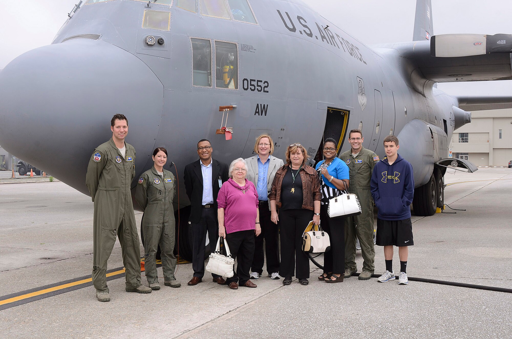Staff from Saint Leo University Marietta Center visited with members of the 94th Airlift Wing during a tour of Dobbins Air Reserve Base, Ga. May 19, 2014. The group spoke with personnel from the 94th Security Forces Squadron, 94th Operations Group, Explosive Ordnance Disposal Teams, and the 700th Airlift Squadron, learning about organizational missions. (U.S. Air Force photo/Don Peek)