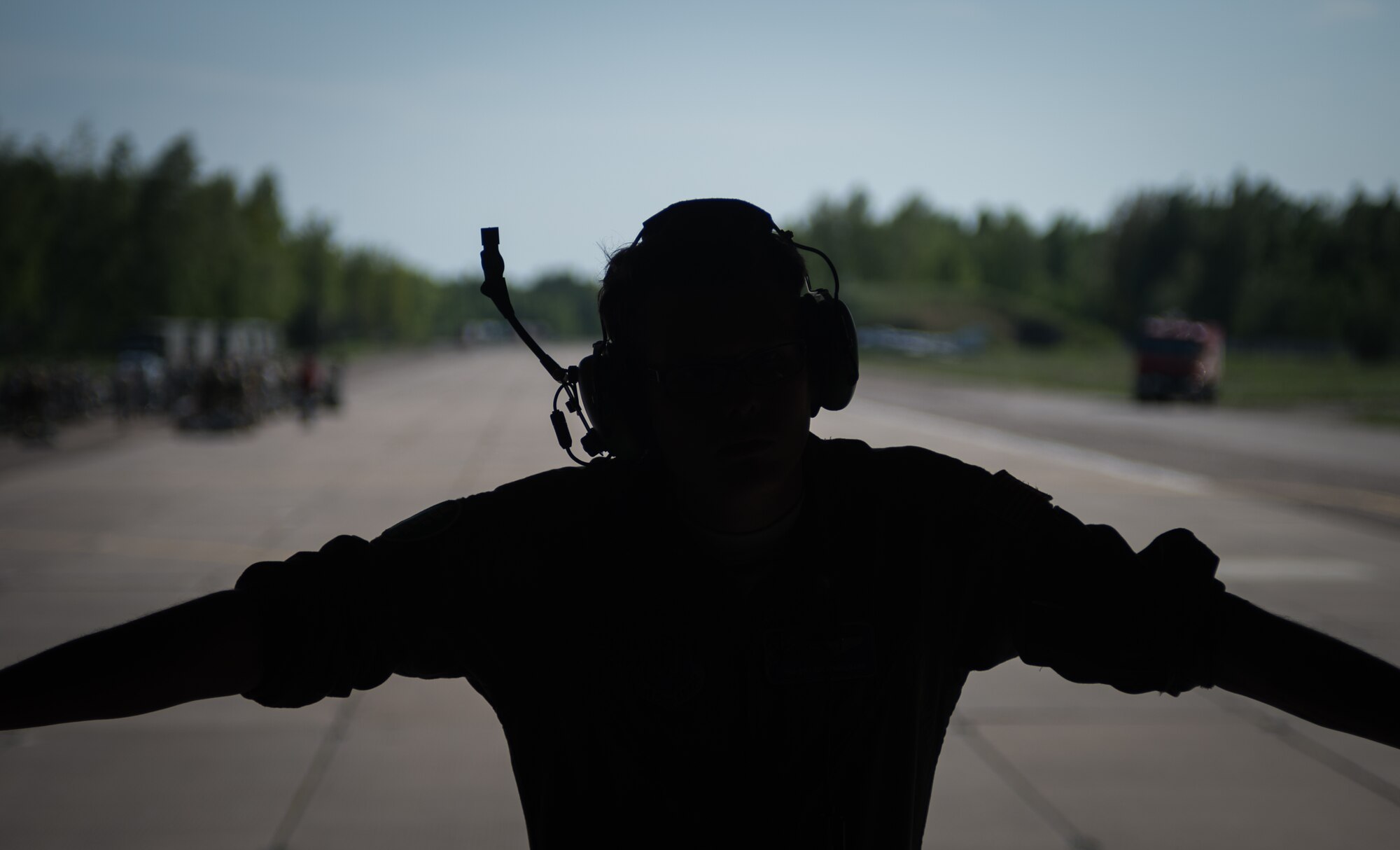 Senior Airman Brandon Millsaps, 37th Airlift Squadron loadmaster, a Maryville, Tennessee native, prepares a 37th AS C-130J Super Hercules for U.S. and Lithuanian paratroopers at Šiauliai International Airport, Lithuania, May 17, 2014. Pilots and loadmasters from the 37th AS, alongside an 86th Aircraft Maintenance flying crew chief spent four days across three Baltic countries assisting in personnel drops of allied partners and American service members. (U.S. Air Force photo/Airman 1st Class Jordan Castelan)
