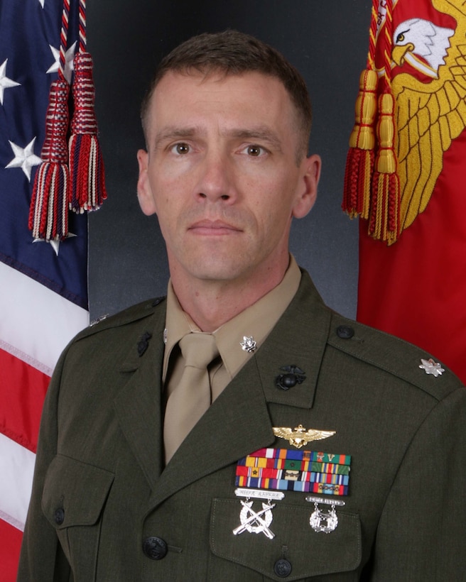 Lt. Col. Kristopher Faught assumed command of Marine Unmanned Aerial Vehicle Squadron 2 from Lt. Col. Che’ Bolden during a ceremony aboard Marine Corps Air Station Cherry Point, N.C., May 22, 2104. 