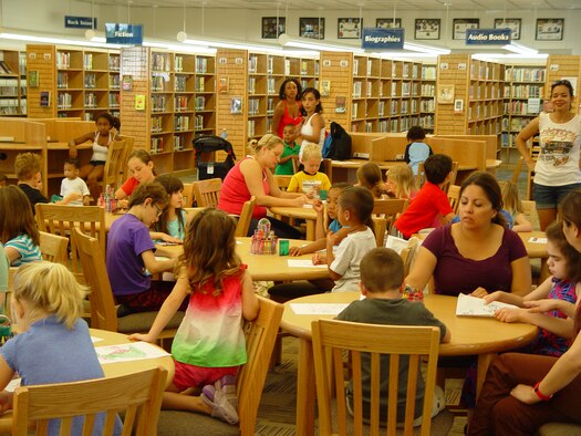 Numerous children's summer programs are held at the Mitchell Memorial Library to encourage summer time reading for Travis' youth.  The 3rd annual Books on Base literacy program will launch from 4:30 to 6:30 p.m. June 4 for children between pre-kindergarten and fifth grade. (courtesy photo)