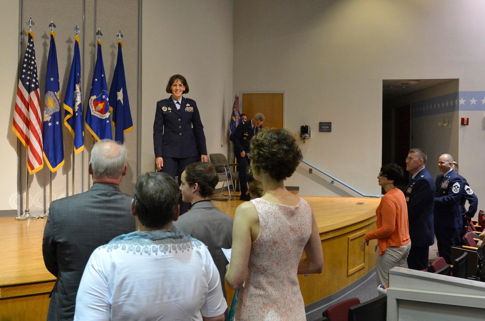McGHEE TYSON AIR NATIONAL GUARD BASE, Tenn. - Col. Jessica Meyeraan becomes the 12th commander of the I.G. Brown Training and Education Center during a change-of-command ceremony held in Spruance Hall on May 22, 2014. (U.S. Air National Guard photo by Master Sgt. Kurt Skoglund/Released)