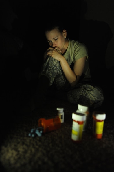 Members of the armed forces are not immune to the substance use problems that affect the rest of society. Although illicit drug use is lower among U.S. military personnel than among civilians, heavy alcohol and tobacco use, and especially prescription drug abuse, are much more prevalent and are on the rise. Most of the prescription drugs misused by service members are opioid pain medications. It is everyone's job, no matter the rank or position, to notice signs of prescription drug abuse and take action before it is too late. (U.S. Air Force photo illustration/Staff Sgt. Sean Martin)



