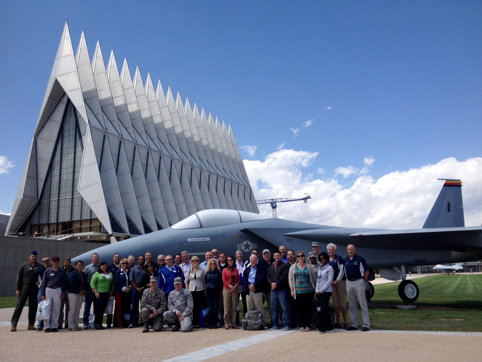 Thirty-three civic leaders from Dover and surrounding areas attended the Team Dover Community Relations Tour May 20-21, 2014, to the Air Force Academy and Cheyenne Mountain Air Force Station, Colorado Springs, Colo. The two-day event was designed to enhance the group's understanding of the Air Force outside of Dover Air Force Base, Del. (U.S. Air Force photo/Master Sgt. Veronica Aceveda)