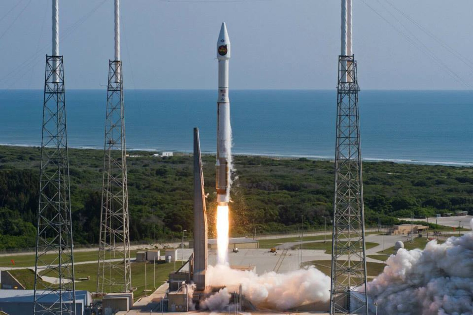 The 45th Space Wing successfully launched a United Launch Alliance-built Atlas V rocket from Space Launch Complex 41 at 9:09 a.m. May 22 carrying a classified national security payload. The payload was designed and built by the National Reconnaissance Office. The 45th Space Wing commander was pleased with the performance of the team for this launch. (Courtesy/United Launch Alliance) 