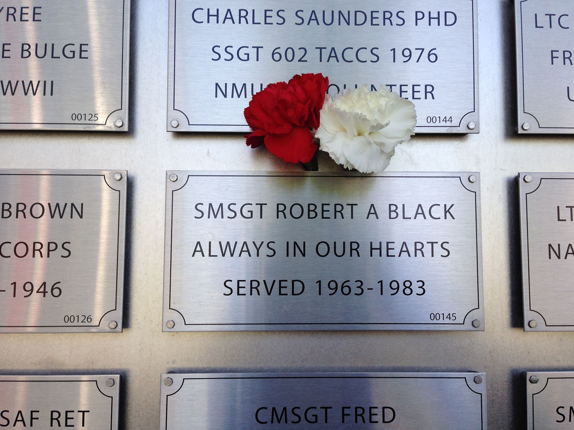 DAYTON, Ohio (05/2014) -- Legacy Data Plate Wall of Honor at the National Museum of the U.S. Air Force. (Photo courtesy of Air Force Museum Foundation)