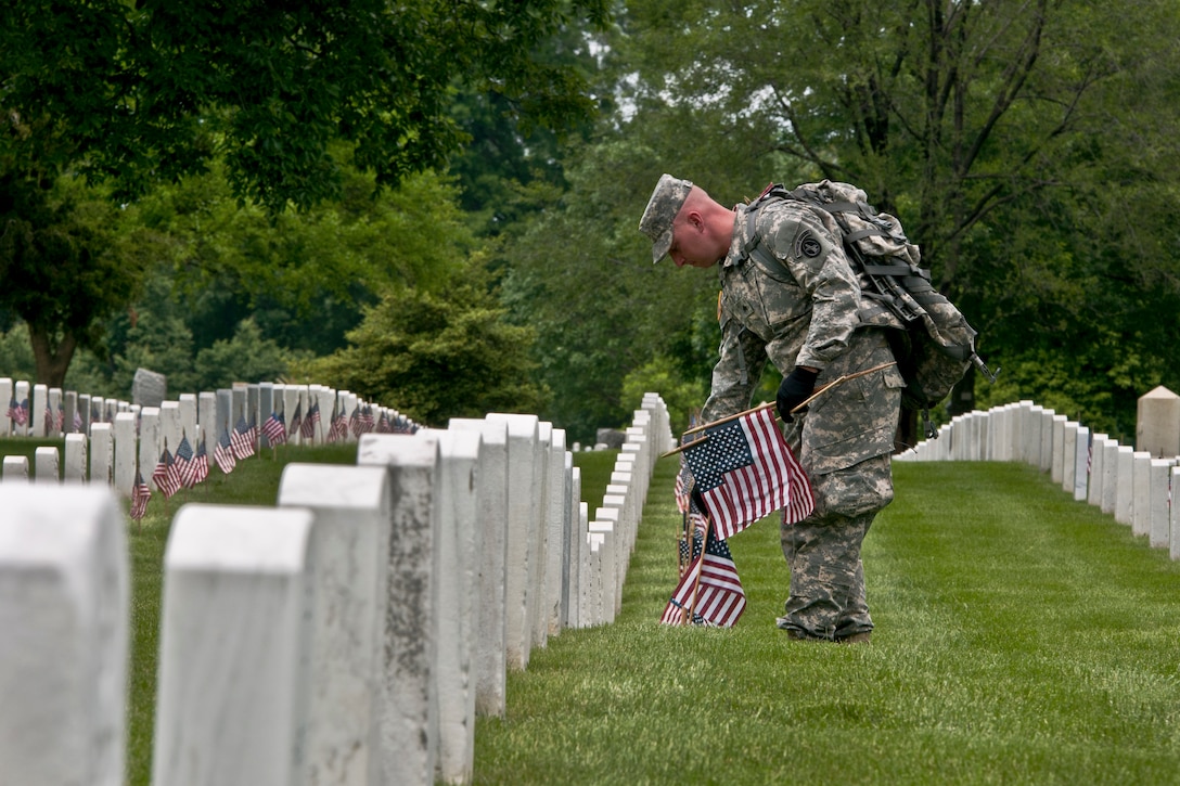 A soldier of the 3rd U.S. Infantry Regiment, known as 