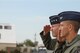 Lt. Gen. Tod D. Wolters, Commander of 12th Air Force (Air Forces Southern), and Col. Michael Rawls, Vice Commander of the 355th Fighter Wing, render salutes to Lt. Gen. Fayyadh Al-Ruwaili, Commander of the Royal Saudi Air Force, during his arrival to Davis-Monthan AFB, Ariz., May 8, 2014.  Al-Ruwaili visited Davis-Monthan AFB by invitation of the Chief of Staff of the Air Force during a counterpart visit.  The primary purpose of visit is to observe Exercise ANGEL THUNDER operations as well as receive an orientation at the 12 AF (AFSOUTH) Air and Space Operations Center.  (U.S. Air Force photo by Tech. Sgt. Heather R. Redman/Released)