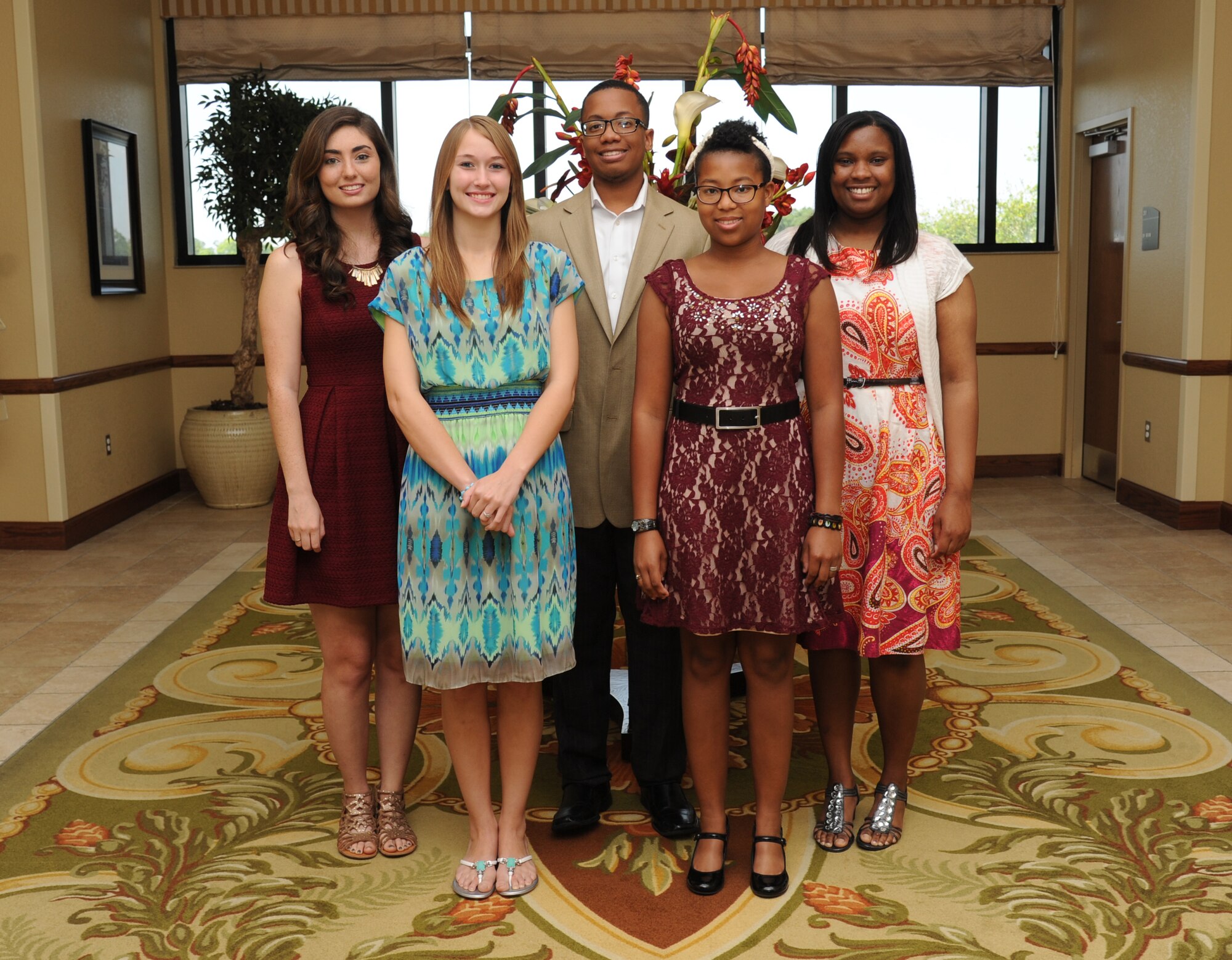 Keesler members dependents were each awarded $500 retired Col. Lawrence Roberts scholarships on behalf of the Keesler African-American Heritage Committee May 22, 2014, at the Bay Breeze Event Center, Keesler Air Force Base, Miss. The AAHC gave out 5 scholarships that totaled approximately $2,500. For more information about the scholarships or the African-American Heritage Committee call (228) 377-5250.  (U.S. Air Force photo by Kemberly Groue)