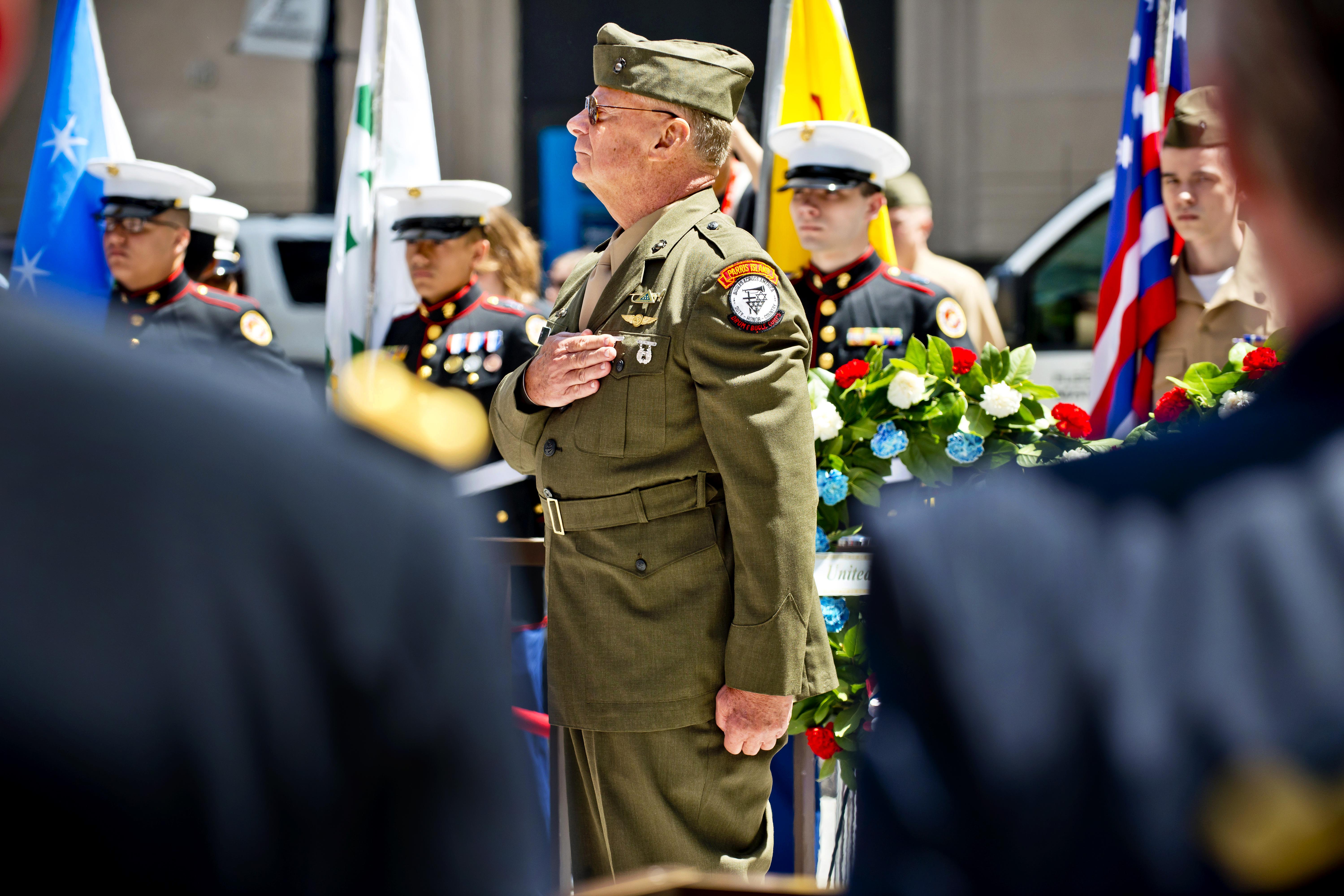 Tom Day, retired Marine and Navy veteran and president for Bugles