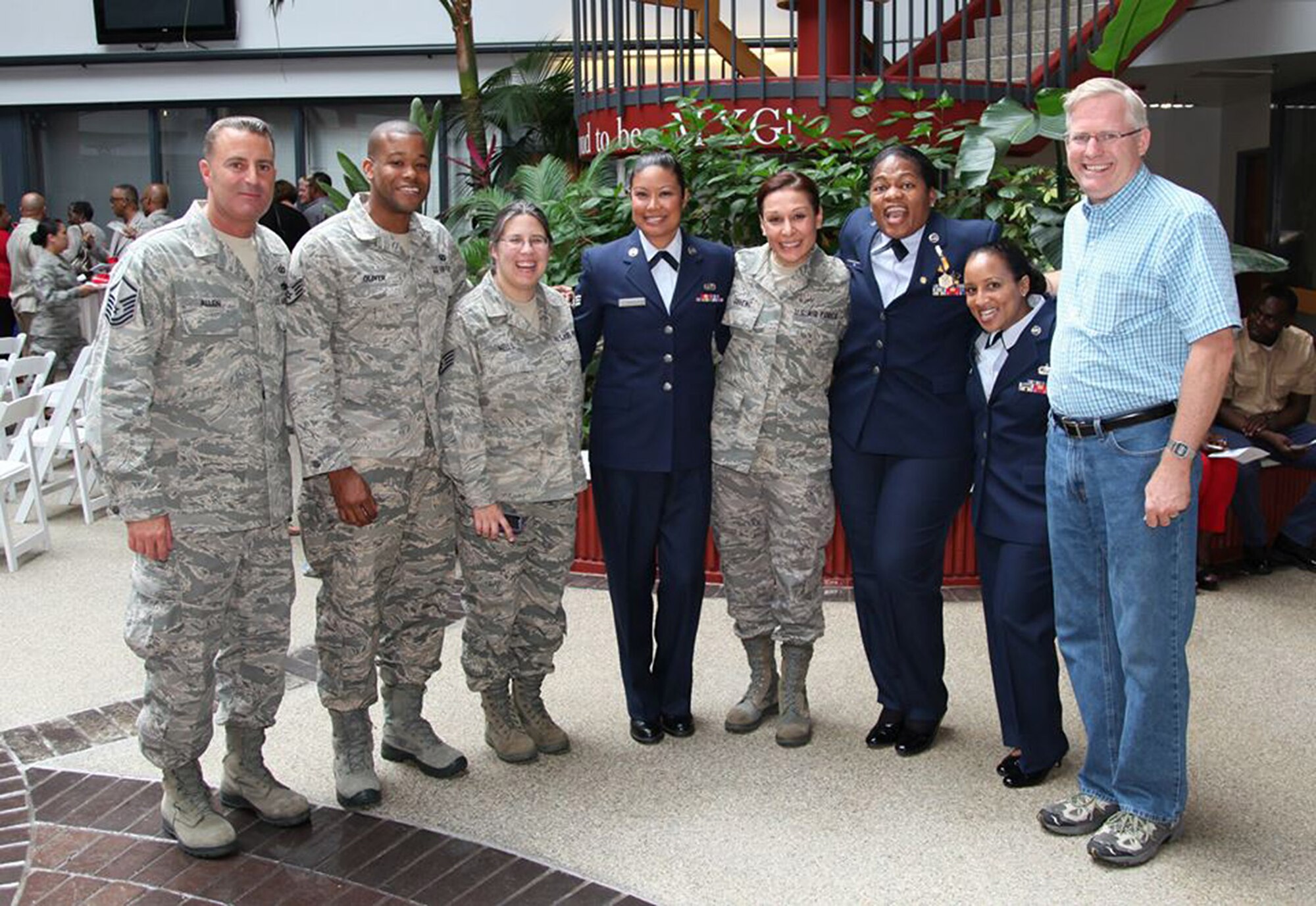 TRAVIS AIR FORCE BASE, Calif. -- Friends and family celebrated the military career of Tech. Sgt. Carmelita L. Nix, 349th Finance Office, at a retirement ceremony May 17, 2014 at Travis Air Force Base, Calif. (U.S. Air Force photo/Lt. Col. Robert Couse-Baker) 