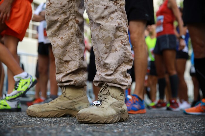 Competitors prepare to begin the 16th annual City of Laguna Hills Memorial Day half marathon, 10k and 5k May 26, 2014. The race honored those who are currently serving, those who have served and those who have made the ultimate sacrifice. The event also raised awareness and support from the local community for 3rd Battalion, 5th Marine Regiment, or "Dark Horse Battalion," with a portion of the event proceeds going to the battalion's support committee.