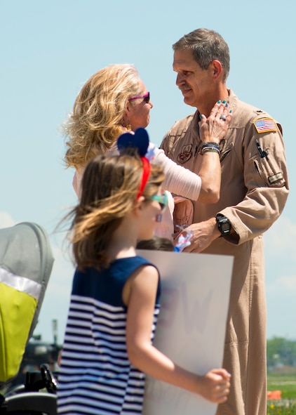 Returning from deployment Airmen from the 914th Airlift Wing are welcomed home by friends and family, May 24, 2014, Niagara Falls Air Reserve Station, N.Y. (U.S. Air Force photo by Tech. Sgt. Joseph McKee