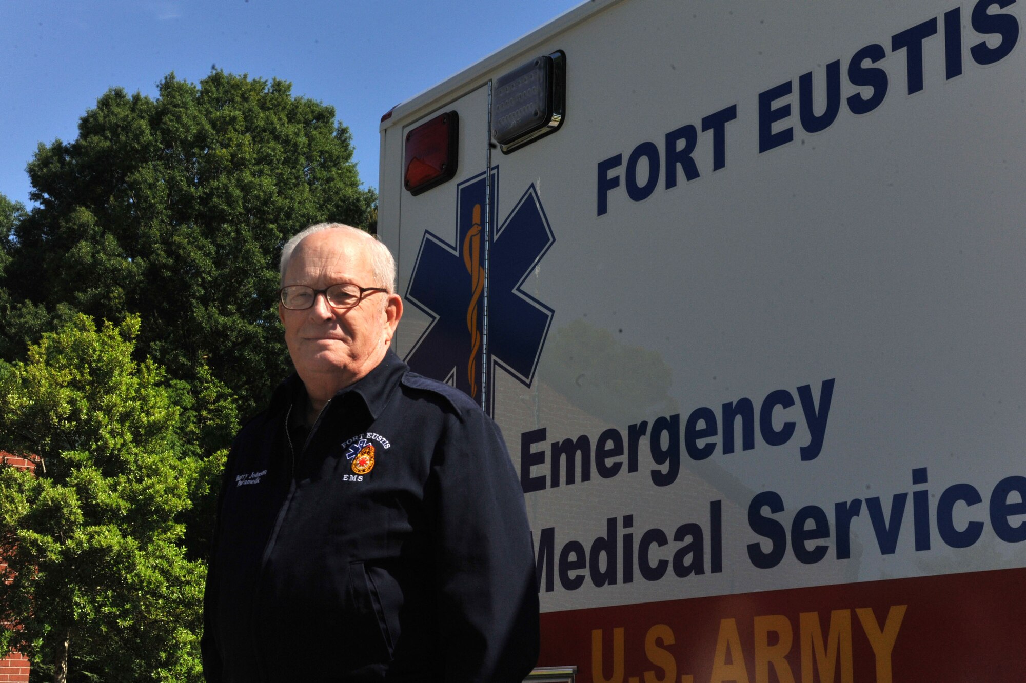Barry Johnson, a paramedic assigned to Fort Eustis, Va., Emergency Medical Services, has been working in the emergency medical service field for 50 years.  Through his experiences, Johnson has been able to share his knowledge and skills by serving as a teacher and role model to other paramedics and colleagues.  (U.S. Air Force photo by Staff Sgt. Katie Gar Ward/Released)