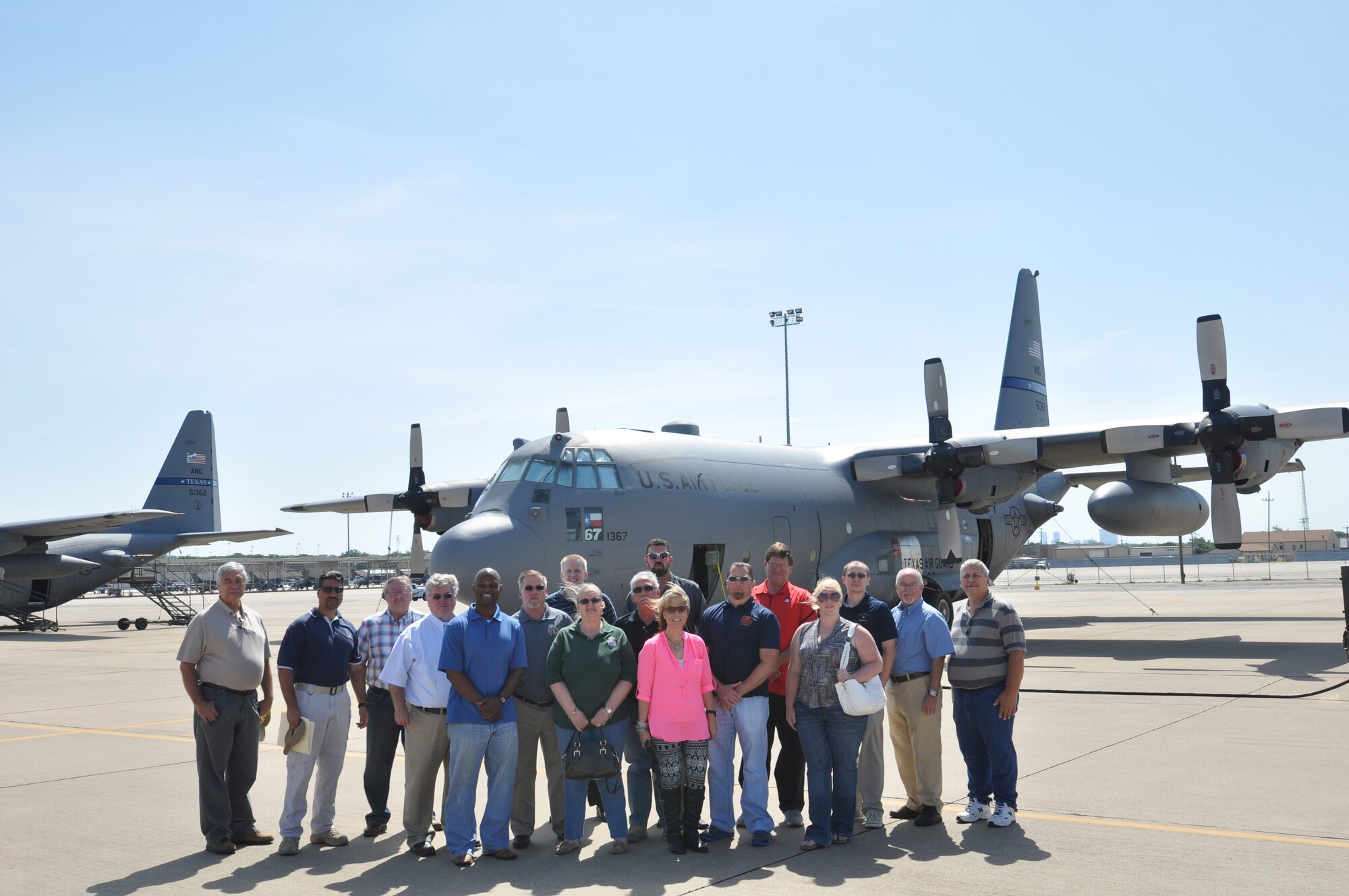 Criminal Justice educators from all over the state of Texas came to Naval Air Station Fort Worth Joint Reserve Base, Texas, to tour with the Air Force Reserve Command's 301st Fighter Wing and Air National Guard's 136th Airlift Wing. (U.S. Air Force photo/ Mr. Rodney Ellison Jr.)
